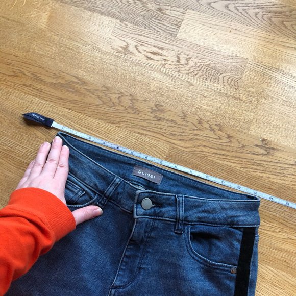 DL1961 Florence Ankle Tuxedo Stripe Jeans Size 26 - Picture 12 of 14